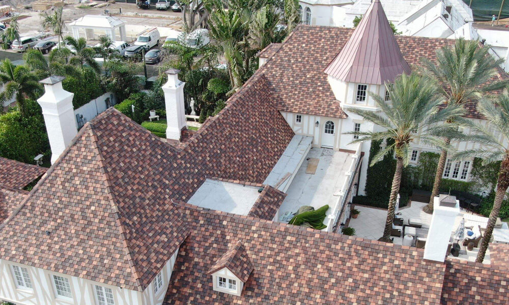 copper tile roofing installation in palm beach
