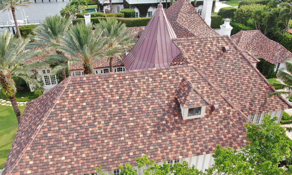 new copper tile roofing in palm beach