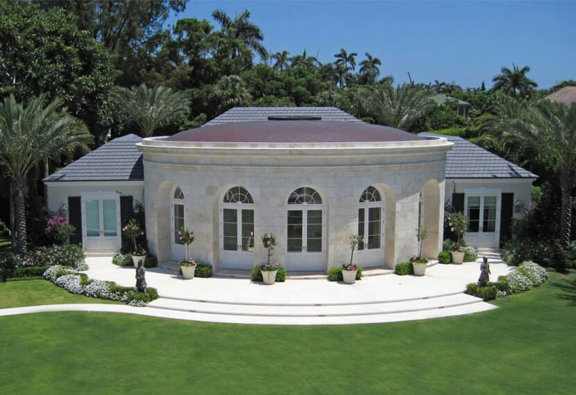 home in palm beach with a new copper roof