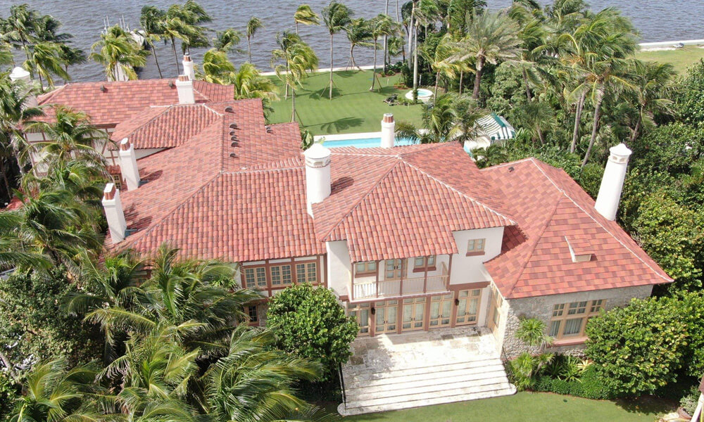 new Ludowici roof installed by our luxury roofers in palm beach