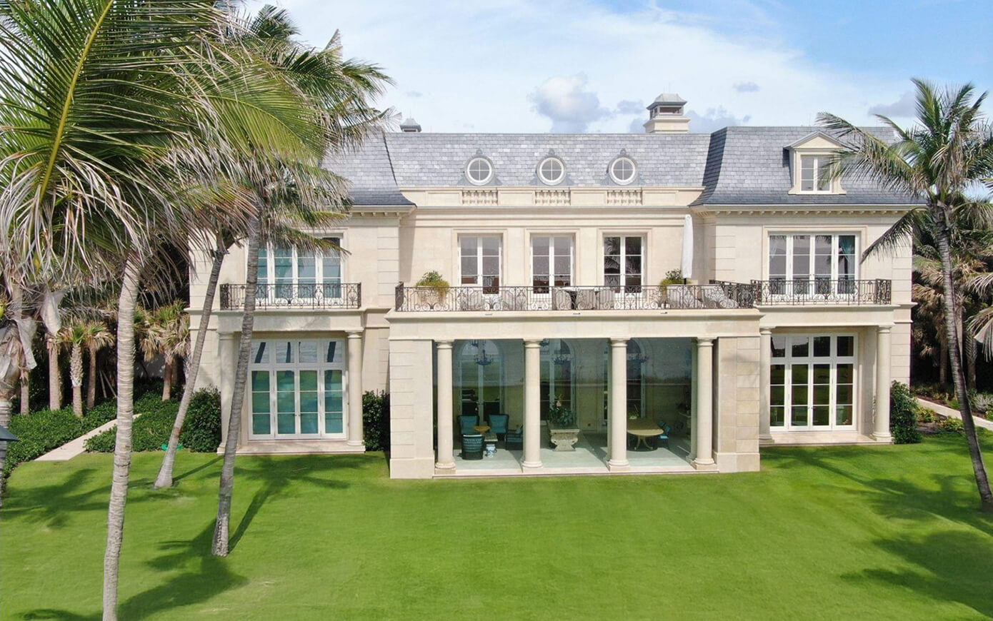 Luxury slate roof installed on mansion in West Palm Beach Florida