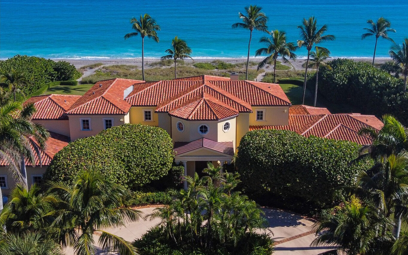 Red roof tiles on luxury home in South Florida